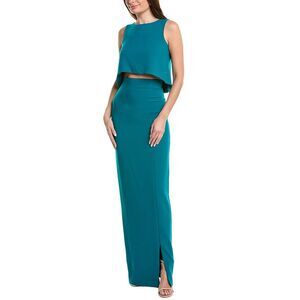 Black Halo Womens  2Pc Kacie Top & Maxi Skirt Set, Green